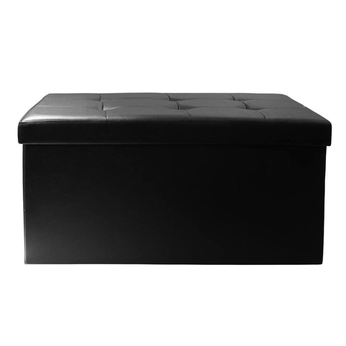 Paris Prix Banquette Coffre Pliable Design "Alana" 76cm Noir