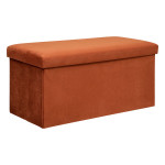 paris prix Banquette Coffre Pliable en Velours "Lilou" 76cm Ambre