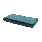 Paris Prix Banquette Coffre Pliable Velours "Zigzag" 76cm Bleu