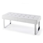 paris prix Banquette Design Capitonnée "Nacho" 120cm Blanc