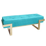 paris prix Banquette Design en Velours "Zongo" 140cm Menthe