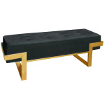 paris prix Banquette Design en Velours "Zongo" 140cm Noir