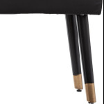 Paris Prix Banquette Design Velours "Living" 100cm Noir