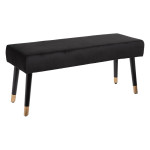 paris prix Banquette Design Velours "Living" 100cm Noir