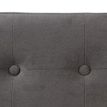 Paris Prix Banquette Pliable Velours "Lysandre" 76cm Gris