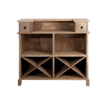 Paris Prix Bar En Bois 2 Tiroirs "Theodore" 120cm Naturel