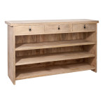 Paris Prix Bar En Bois 3 Tiroirs "Theodore" 180cm Naturel