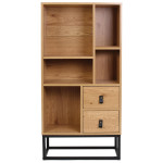 Paris Prix Bibliothèque Design "Abbott" 120cm Naturel & Noir