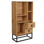 Paris Prix Bibliothèque Design "Abbott" 120cm Naturel & Noir
