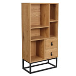 paris prix Bibliothèque Design "Abbott" 120cm Naturel & Noir