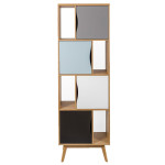 Paris Prix Bibliothèque Design "Avon" 191cm Chêne & Bleu