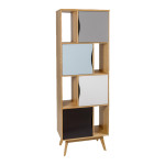 paris prix Bibliothèque Design "Avon" 191cm Chêne & Bleu