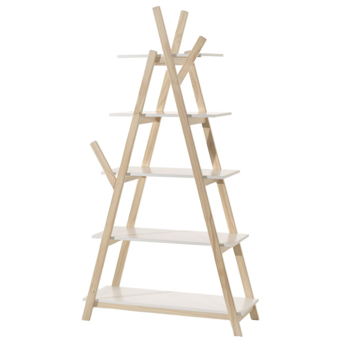 Paris Prix Bibliothèque Design "Kiddy" 80cm Naturel & Blanc