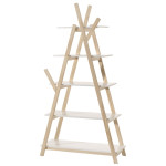 paris prix Bibliothèque Design "Kiddy" 80cm Naturel & Blanc