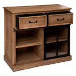 Paris Prix Buffet 1 Porte & 2 Tiroirs "Danik" 94cm Naturel