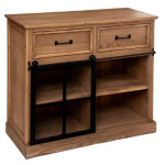 paris prix Buffet 1 Porte & 2 Tiroirs "Danik" 94cm Naturel
