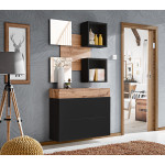 Paris Prix Buffet 2 Portes & 1 Tiroir "Easy" 100cm Noir
