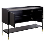 Paris Prix Buffet 2 Portes & 2 Niches "Tedy" 120cm Noir