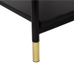 Paris Prix Buffet 2 Portes & 2 Niches "Tedy" 120cm Noir