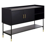 paris prix Buffet 2 Portes & 2 Niches "Tedy" 120cm Noir