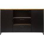 Paris Prix Buffet 2 Portes & 2 Niveaux "Cierna" 140cm Noir