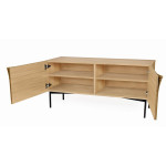 Paris Prix Buffet 2 Portes & 2 Niveaux "Plof" 120cm Chêne