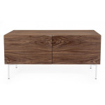 paris prix Buffet 2 Portes & 2 Niveaux "Plof" 120cm Noyer