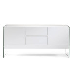 Paris Prix Buffet 2 Portes & 2 Tiroirs "Fasqé" 180cm Blanc