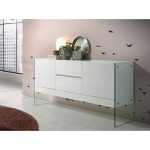 Paris Prix Buffet 2 Portes & 2 Tiroirs "Fasqé" 180cm Blanc