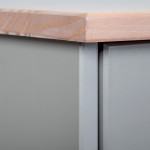 Paris Prix Buffet 2 Portes & 2 Tiroirs "Zernan" 90cm Gris