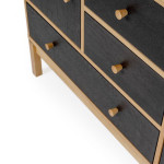 Paris Prix Buffet 2 Portes & 3 Tiroirs "AbbeyWood" 120cm Chêne & Noir
