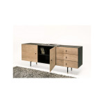 Paris Prix Buffet 2 Portes & 3 Tiroirs "Jugend" 180cm Chêne