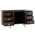 Paris Prix Buffet 2 Portes & 6 Tiroirs "Polco" 150cm Marron