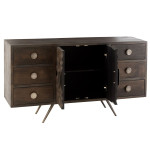 Paris Prix Buffet 2 Portes & 6 Tiroirs "Polco" 150cm Marron