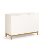 Paris Prix Buffet 2 Portes "Blanco" 120cm Blanc & Chêne