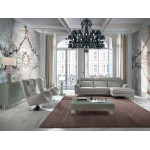 Paris Prix Buffet 2 Portes Design "Laura" 180cm Blanc Laqué
