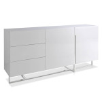 paris prix Buffet 2 Portes Design "Laura" 180cm Blanc Laqué
