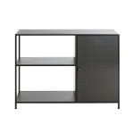Paris Prix Buffet 3 Niveaux 1 Porte "Nelia II" 100cm Noir
