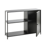 Paris Prix Buffet 3 Niveaux 1 Porte "Nelia II" 100cm Noir