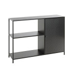 paris prix Buffet 3 Niveaux 1 Porte "Nelia II" 100cm Noir