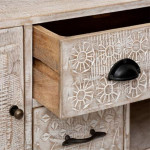 Paris Prix Buffet 3 Portes & 4 Tiroirs "Ajay" 115cm Naturel