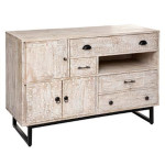 paris prix Buffet 3 Portes & 4 Tiroirs "Ajay" 115cm Naturel