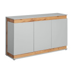 paris prix Buffet 3 Portes Design "Berlin" 150cm Gris & Naturel