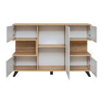 Paris Prix Buffet 3 Portes Design "Bogota" 160cm Gris & Naturel