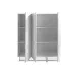 Paris Prix Buffet 3 Portes Design "Laura" 120cm Blanc Laqué