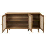 Paris Prix Buffet 3 Portes En Bois "Bali" 115cm Naturel