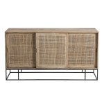 Paris Prix Buffet 3 Portes En Bois "Bombay" 160cm Naturel