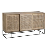paris prix Buffet 3 Portes en Bois "Bombay" 160cm Naturel