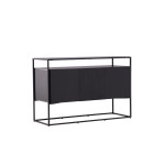 Paris Prix Buffet 3 Portes En Teck "Kingsport" 120cm Noir