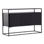 paris prix Buffet 3 Portes en Teck "Kingsport" 120cm Noir